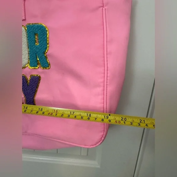 Pink Tote Bag with Colorful 'YAY FOR VACAY' Design simply southern - Picture 5 of 8